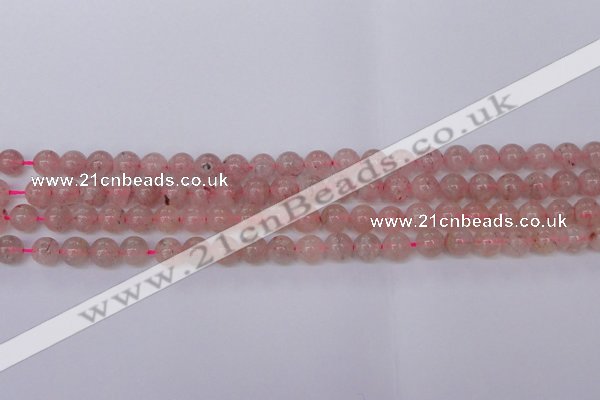 CBQ607 15.5 inches 8mm round natural strawberry quartz beads