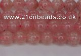 CBQ611 15.5 inches 6mm round natural strawberry quartz beads
