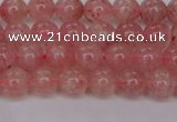 CBQ611 15.5 inches 6mm round natural strawberry quartz beads