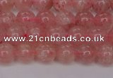 CBQ612 15.5 inches 8mm round natural strawberry quartz beads