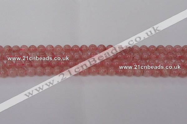 CBQ612 15.5 inches 8mm round natural strawberry quartz beads