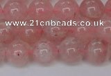 CBQ614 15.5 inches 12mm round natural strawberry quartz beads