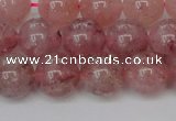 CBQ615 15.5 inches 14mm round natural strawberry quartz beads