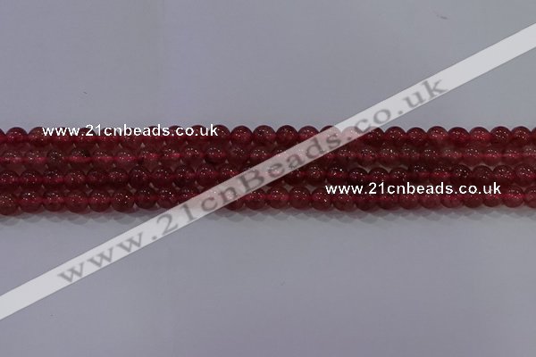 CBQ621 15.5 inches 6mm round strawberry quartz beads wholesale