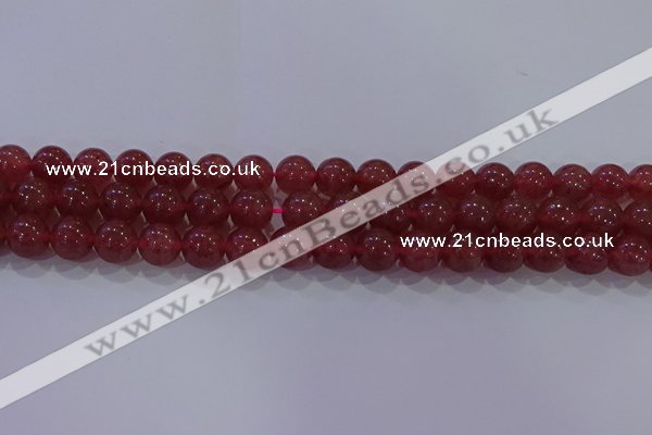 CBQ623 15.5 inches 10mm round strawberry quartz beads wholesale
