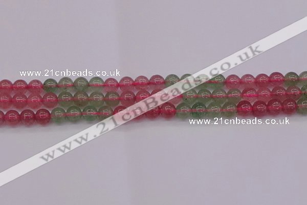 CBQ652 15.5 inches 8mm round mixed strawberry quartz beads