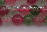 CBQ658 15.5 inches 10mm round mixed strawberry quartz beads