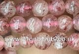 CBQ695 15.5 inches 4mm round strawberry quartz beads wholesale