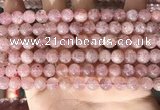 CBQ707 15.5 inches 8mm round strawberry quartz beads wholesale