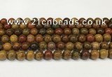 CBQ737 15.5 inches 8mm round red moss agate beads wholesale