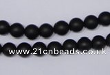 CBS02 15.5 inches 6mm round black stone beads wholesale