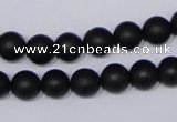 CBS03 15.5 inches 8mm round black stone beads wholesale