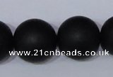 CBS09 15.5 inches 20mm round black stone beads wholesale