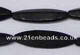 CBS14 15.5 inches 12*40mm marquise black stone beads wholesale