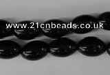 CBS202 15.5 inches 10*14mm rice blackstone beads wholesale