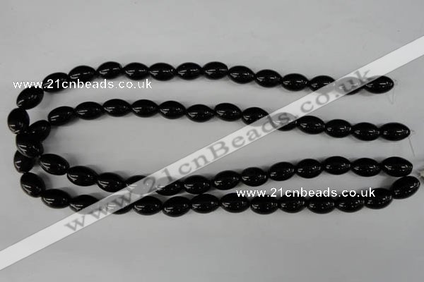 CBS202 15.5 inches 10*14mm rice blackstone beads wholesale