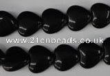 CBS231 15.5 inches 12*12mm heart blackstone beads wholesale