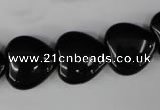 CBS233 15.5 inches 16*16mm heart blackstone beads wholesale