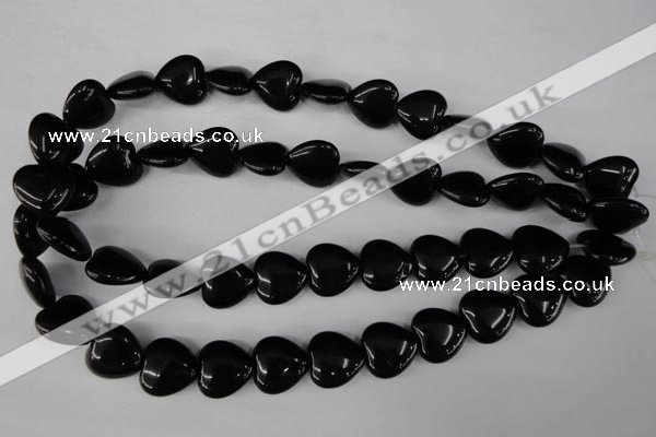 CBS233 15.5 inches 16*16mm heart blackstone beads wholesale