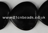 CBS236 15.5 inches 30*30mm heart blackstone beads wholesale