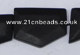 CBS24 15.5 inches 20*30mm freeform black stone beads wholesale