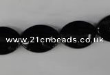 CBS250 15.5 inches 13*18mm oval blackstone beads wholesale