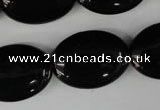 CBS252 15.5 inches 18*25mm oval blackstone beads wholesale