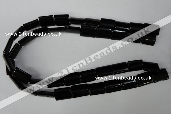 CBS275 15.5 inches 13*18mm flat tube blackstone beads wholesale