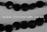 CBS291 15.5 inches 8mm faceted coin blackstone beads wholesale