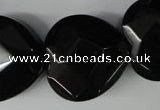 CBS308 15.5 inches 26*26mm faceted heart blackstone beads wholesale