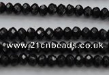 CBS507 15.5 inches 2*4mm faceted rondelle A grade black spinel beads