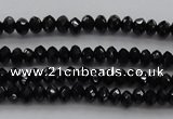 CBS511 15.5 inches 2*3mm faceted rondelle AA grade black spinel beads