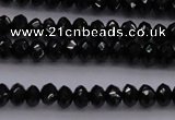 CBS512 15.5 inches 2*4mm faceted rondelle AA grade black spinel beads