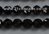 CBS525 15.5 inches 6mm faceted round natural black spinel beads