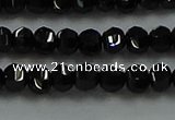 CBS528 15.5 inches 2.5*4mm lantern-shaped natural black spinel beads