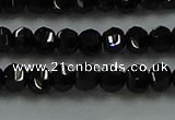 CBS528 15.5 inches 2.5*4mm lantern-shaped natural black spinel beads