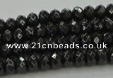 CBS532 15.5 inches 3*5mm faceted rondelle black spinel beads