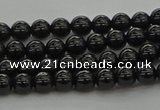 CBS539 15.5 inches 4mm round black spinel beads wholesale