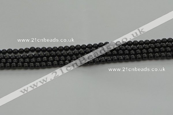 CBS539 15.5 inches 4mm round black spinel beads wholesale