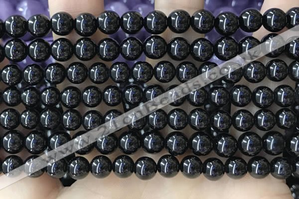 CBS541 15.5 inches 6mm round black spinel gemstone beads