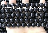 CBS543 15.5 inches 10mm round black spinel gemstone beads