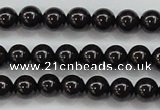 CBS551 15.5 inches 6mm round AA grade black spinel beads