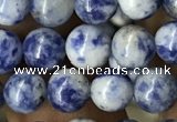 CBS601 15.5 inches 6mm round blue spot stone beads wholesale