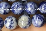 CBS602 15.5 inches 8mm round blue spot stone beads wholesale