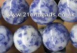 CBS606 15.5 inches 16mm round blue spot stone beads wholesale