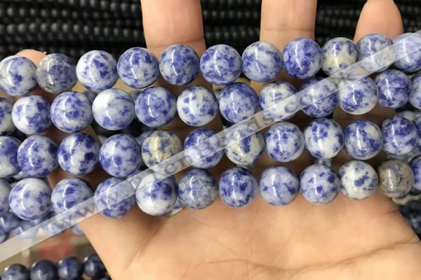 CBS606 15.5 inches 16mm round blue spot stone beads wholesale