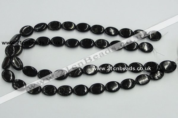 CBT09 16 inches 13*18mm oval natural biotite beads wholesale