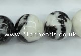 CBW107 15.5 inches 18mm round black & white jasper beads