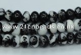 CBW111 15.5 inches 5*8mm rondelle black & white jasper beads