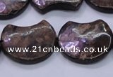 CBZ112 15.5 inches 20*24mm curved moon bronzite gemstone beads